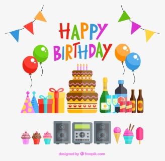 Happy Birthday Clipart Vector, HD Png Download, Free Download