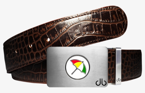 Arnold Palmer Crocodile Leather Belt In Dark Brown - Belt, HD Png Download, Free Download