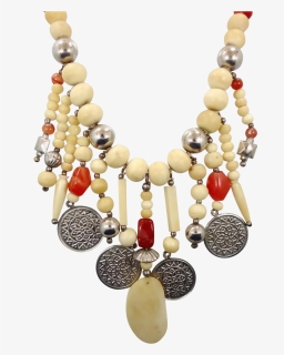 Bone Necklace Png - Boho Jewelry Png, Transparent Png, Free Download