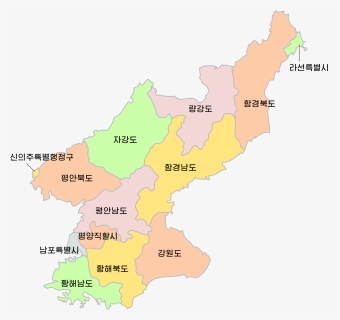 2000px North Korea Map , Png Download - Korea Flag Land, Transparent Png, Free Download