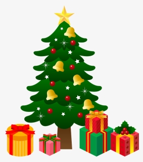 Christmas Tree Gifts Clipart クリスマス ツリー イラスト 無料 Hd Png Download Kindpng