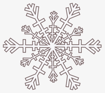 Black And White Borders Snowflakes Clipart , Png Download - Snowflake Png Black Outline, Transparent Png, Free Download