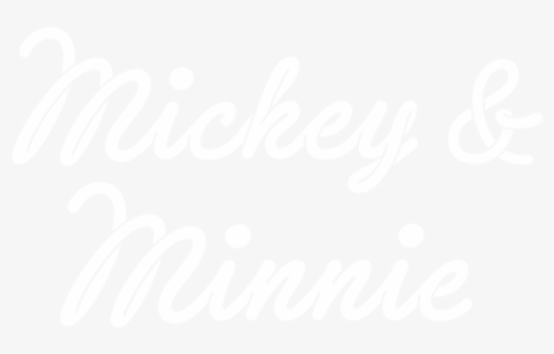 Mickey And Minnie Calligraphy, HD Png Download, Free Download