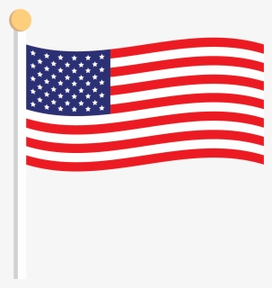 Transparent Usa Flag Clip Art - Cartoon American Flag Png, Png Download, Free Download