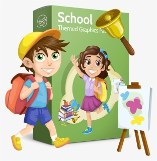 School Vector Graphics Pack - School Boy Clipart Png, Transparent Png, Free Download