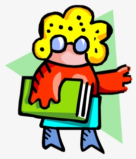 Vector Illustration Of Schoolgirl Female Student At, HD Png Download, Free Download