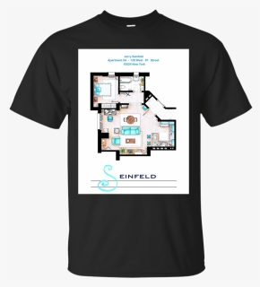 Seinfeld Apartment Floor Plan Shirts Hoodies Sweatshirts - Seinfeld Apartment Layout, HD Png Download, Free Download