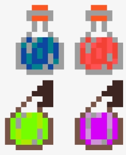 Pixel Art Minecraft Potion, HD Png Download, Free Download
