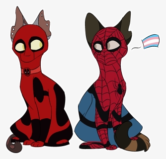Trans Spider Man Coming Out To Deadpool Based On My - Cartoon, HD Png Download, Free Download