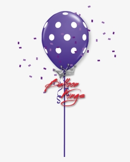 Purple Number 2 Png Polka Dots - Baby Balloon Png Hd, Transparent Png, Free Download
