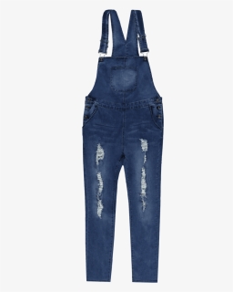 Distressed Overalls - One-piece Garment, HD Png Download, Free Download