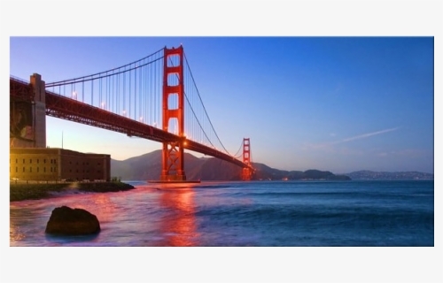 Skyline Transparent Silhouette Golden Gate Bridge - Golden Gate Bridge, HD Png Download, Free Download