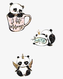 #watercolor #panda #pandacorn #unicorn #coffeecup #cup - Kawaii Unicorn Pandacorn Cute Pandas, HD Png Download, Free Download