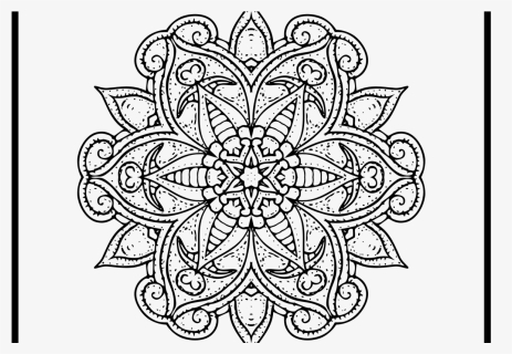 Mandala You Need It To Be Easy To Color Free Easy Madala - Line Art, HD Png Download, Free Download