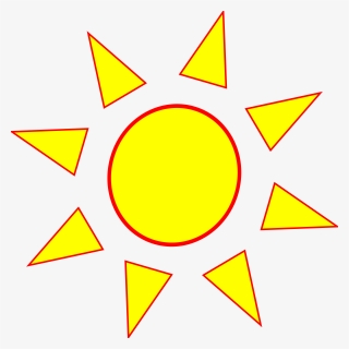 Sun-simple Clip Arts - Sun Clip Art With Triangles, HD Png Download, Free Download