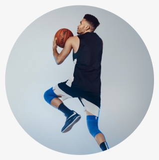 Bauerfeind Sports Knee Compression Nba Action Shot - Slam Dunk, HD Png Download, Free Download