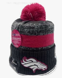 Denver Broncos Breast Cancer Awareness Hat Stretch - Knit Cap, HD Png Download, Free Download