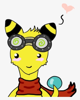 Red The Ampharos [my Pokesona ] - Cartoon, HD Png Download, Free Download
