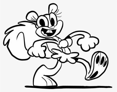 Sandy Cheeks By Joeywaggoner “i"ll Be There Faster - Squidward Drawing, HD Png Download, Free Download