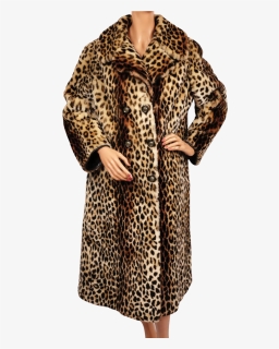 S Print Stencilled Mouton Fur Coat Sheared - Fur Clothing, HD Png Download, Free Download