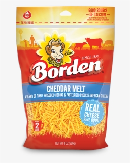 Finely Shredded Cheddar Melt Shreds - Borden Shredded Cheddar Cheese, HD Png Download, Free Download
