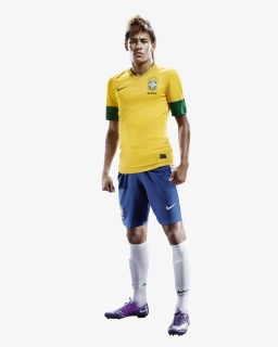 Brazil 12 13 Home Kit , Png Download - Neymar Brazil 2012, Transparent Png, Free Download