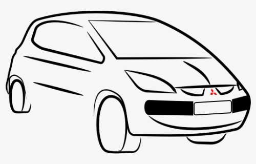 Car Outline Vector Image - City Car, HD Png Download, Free Download