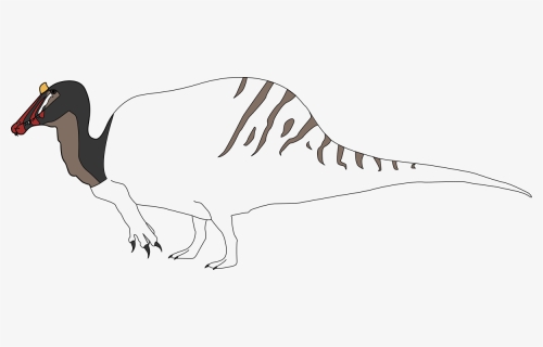 File - Spinosaurus Vector - Svg - Line Art, HD Png Download - kindpng