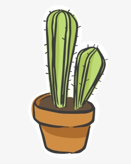 Cactaceae Plant Flower Magnet - Bonsai Cactus Cartoon, HD Png Download, Free Download