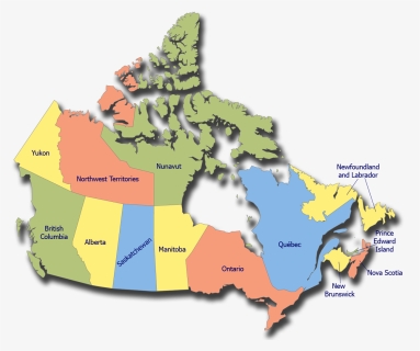 Canada Map - Map Of Canada Transparent Labeled, HD Png Download, Free Download
