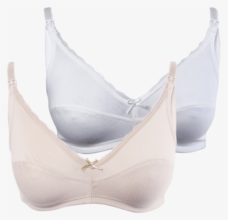 2 Pack Cotton Lace Trim Feeding Bra - Brassiere, HD Png Download, Free Download