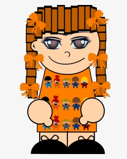 Ginger Girl With Pigtails - Boy, HD Png Download, Free Download