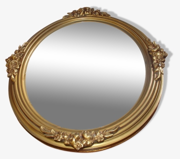 Gold Oval Mirror 30 X 44 Cm To Scenery Bloomed Around - Circle, HD Png Download, Free Download