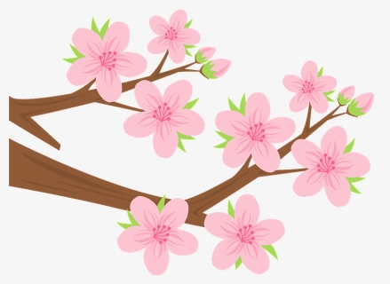 Peach Blossom Clipart - ひな祭り 桃 の 花 イラスト, HD Png Download, Free Download