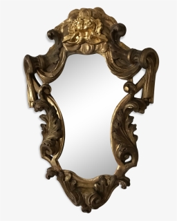 Golden Mirror With Gold Leaf, 64 X 44 Cm"  Src="https - Antique, HD Png Download, Free Download