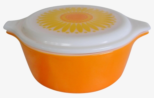 Pyrex Daisy Or Sunflower Covered Cinderella Casserole - Ceramic, HD Png Download, Free Download