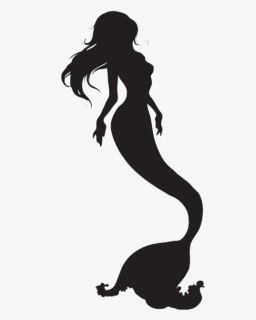 #mermaid #underwater #meerjungfrau #silhuette #black - Silhouette Mermaid Png Transparent, Png Download, Free Download