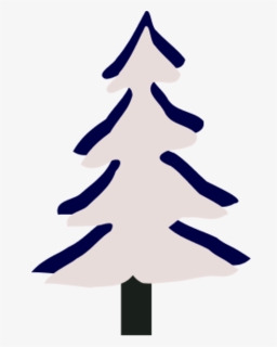 Pine Tree In Winter - Clip Art, HD Png Download, Free Download