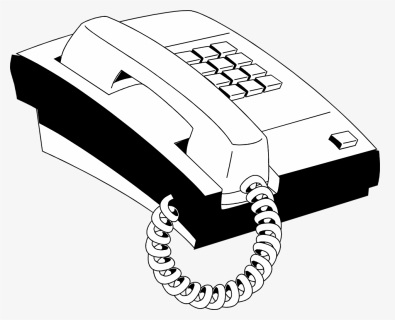 Telephone Free Stock Photo - Clip Art Black And White Phone, HD Png Download, Free Download
