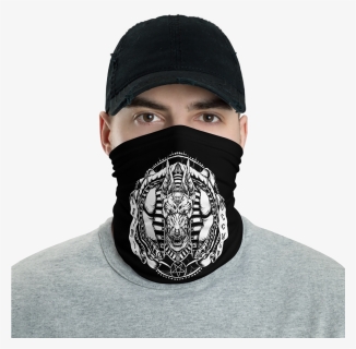 The Jackal Face Mask Mockup Front Mens White, HD Png Download, Free Download