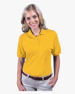 Ladies Wicking Solid Snag Resist Polo - Polo Shirt, HD Png Download, Free Download