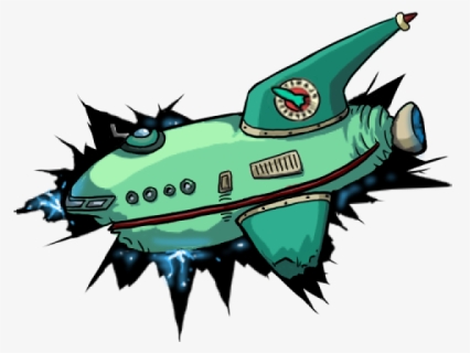 Science Fiction Clipart Crashed Spaceship - Planet Express Ship Crash, HD Png Download, Free Download