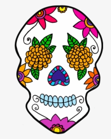 Clip Art Mexico Calavera Sugar Skulls - Transparent Sugar Skull Cartoon, HD Png Download, Free Download