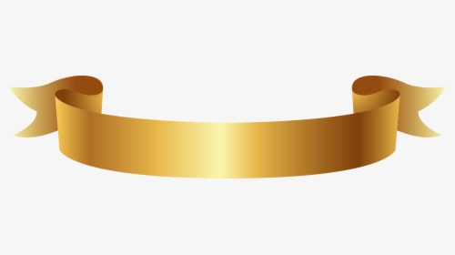 Golden Ribbon Banner Png Clipart - Gold Ribbon Vector Png, Transparent Png, Free Download