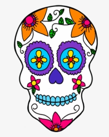 Day Of The Dead Skull Png - Mexico Day Of The Dead Clipart, Transparent Png, Free Download