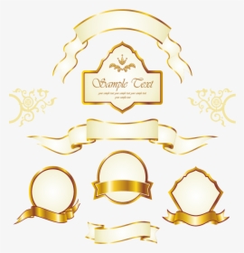 Gold Vintage Frame Royalty-free Euclidean Vector Label - Invitation Borders Wedding Invitation Png Frames, Transparent Png, Free Download