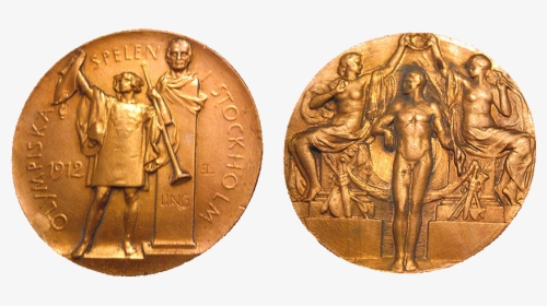 1912 Stockholm Winner"s Medals, 1912 Stockholm Prize - 1912 Solid Gold Olympic Medal, HD Png Download, Free Download