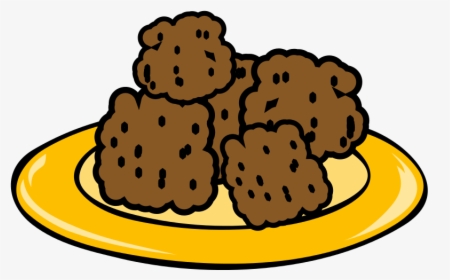 Plate Of Sugar Cookies Clipar - Meatballs Clipart, HD Png Download, Free Download