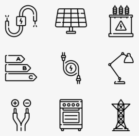 Electrician Tools And Elements - Electrician Icons, HD Png Download, Free Download