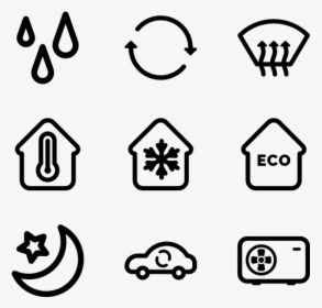 Heating And Air Conditioning Elements - Air Conditioner Heat Icon, HD Png Download, Free Download